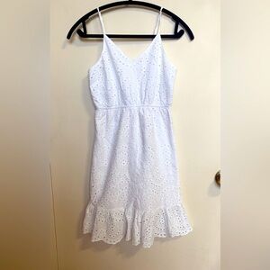 White Tiered Ruffle Casual Sundress